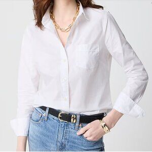 NEW NWT J. Crew Factory Button-up cotton poplin shirt in signature fit Size: M